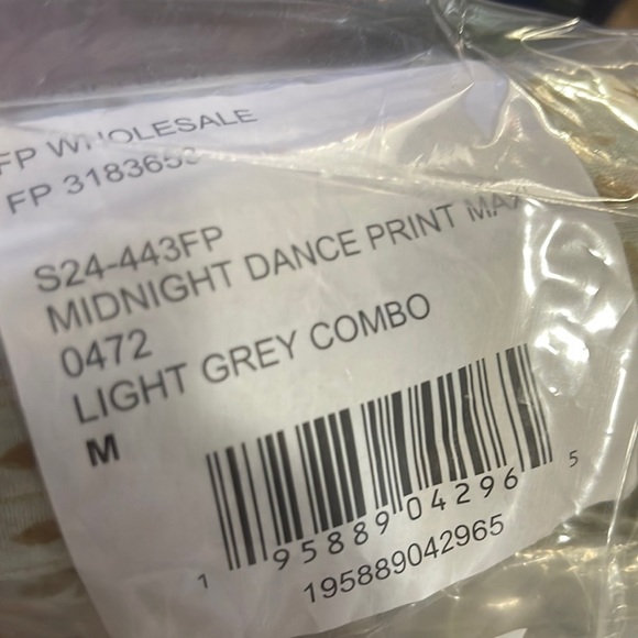 Free People Midnight Dance Print Maxi Dress Light Grey Combo - Picture 16 of 16